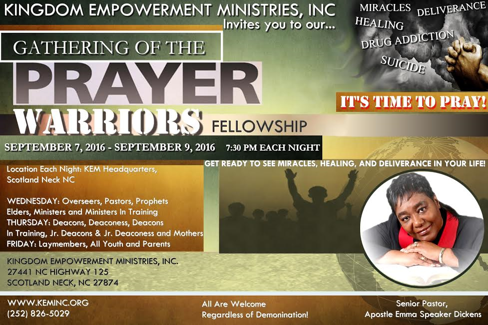 Kingdom Empowerment Ministries Inc. Gathering of the Prayer Warriors